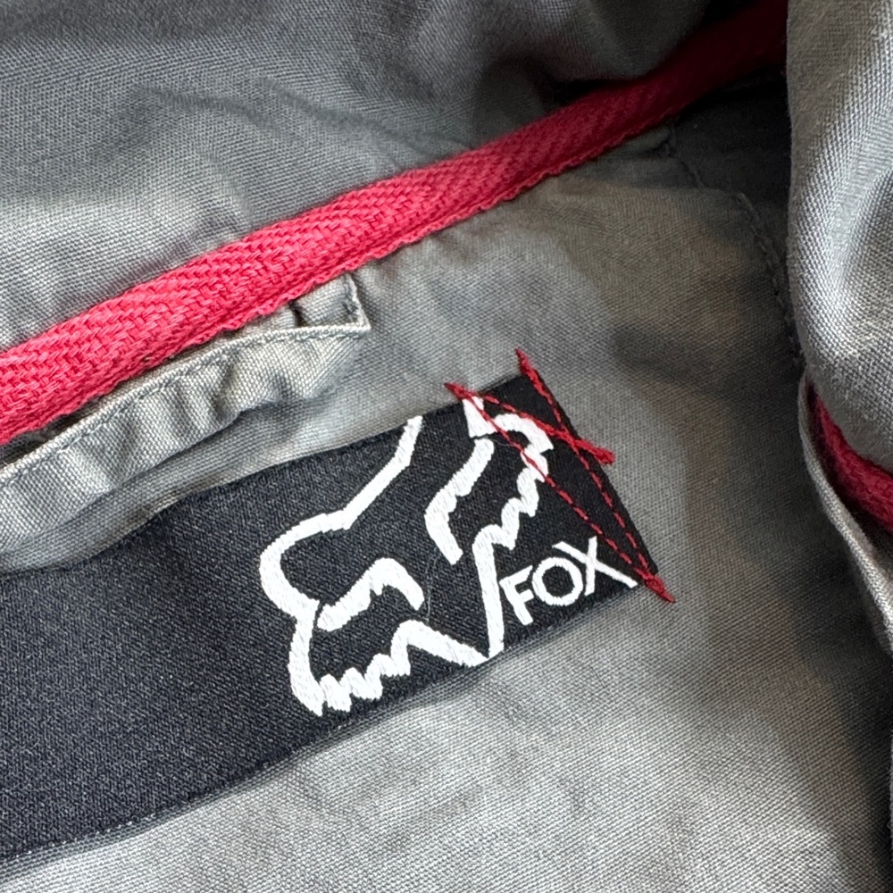 Fox Y2K Racing Women's Hooded Military Utility Jacket 100% Cotton Gray Size S - Picture 3 of 16